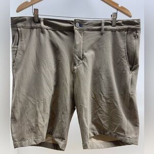 Classic Beige Men's Flat Front Shorts